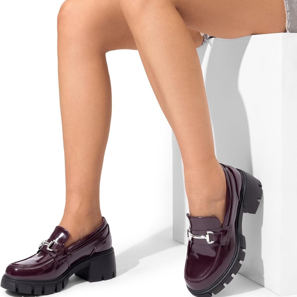 DREAM PAIRS Loafers for Women Platform Chunky Loafers Slip On Casual Shoes